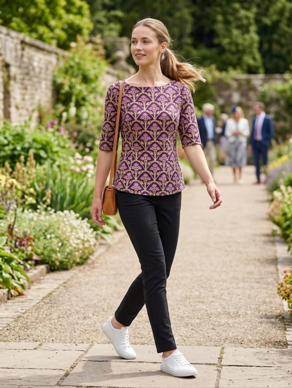 Boden Short Sleeve Floral Multicolor Blouse Top Size 4